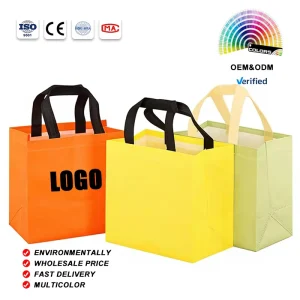 Multicolour Nonwoven Shopping Gift Bag Reusable Nonwoven Carry Tote Bag Recycled Nonwoven Spunbond Gift Bag