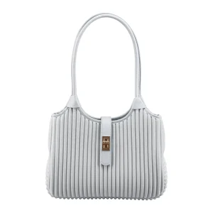 NOHOO Fashion Luxury Women Shoulder Solid Color Hand Bag with Zipper