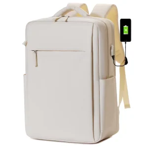 New Business Laptop Backpack Felt Nylon Zipper Breathable Simple Fashion Multifunctional Student Large Capacity Solid Color