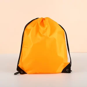 New Design Customized Foldable Polyester Backpack Large Capacity Outdoor Sports School Waterproof Polyester Drawstring Backpack
