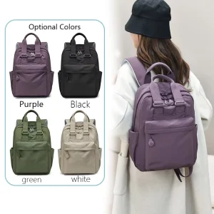 New Fashion Solid Color School Backpack Large Capacity Travel Commuting Lightweight Backpack for Daily