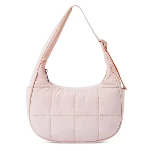 New Fashion Women Small Nylon Shoulder Bag Wallet Handbag Single Strap Zipper Closure Multiple Pockets Winter