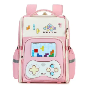 New High Quality Fashion School Backpack for Kids Primary Elementary Students 15 Inches Waterproof Unisex