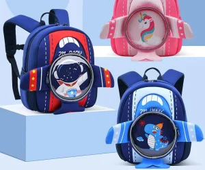 New Kindergarten School Bag Cartoon Cute 3D School Bag Lightweight Children’s Backpack Mini Bag