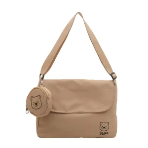 New Korean Style Simple Casual Small Satchel College Students Commuting Shoulder Bag Women’s Large Capacity Messenger Bag