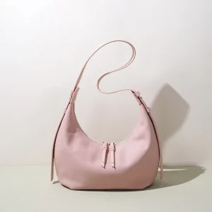 New Light Luxury Niche Genuine Leather Polyester Zipper Crossbody Shoulder Bag High-end All-match Commuting Korean Style
