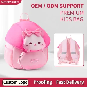 New OEM ODM Custom Logo Kids School Bag 3 6 Years Old Boys Girls Cute Cartoon Animal Backpack Children Multi functional