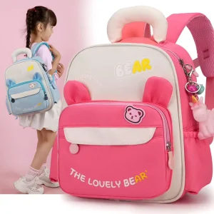 New Style Cute Children Nylon Backpack Letter Pattern Large Capacity Primary School Student Schoolbag