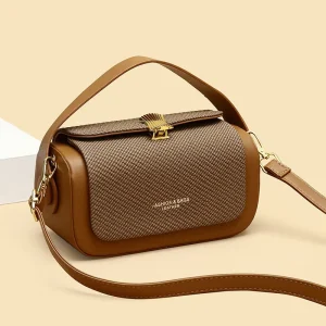 New Texture Light Luxury Vintage Women’s Handheld Box Bag Letter Summer Fashionable Versatile Single Shoulder Crossbody Bag