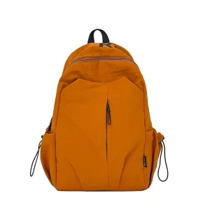 New Trend Fashionable Nylon School Backpacks Large Capacity Waterproof Custom Logo Zipper Closure Students Polyester
