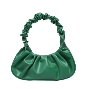 New Trendy Women’s PU Textile Shoulder Bag Versatile Crossbody Purse with Secure Zipper Closure Stylish Simple Color Block