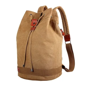 New Waterproof Drawstring Backpack with Nylon Lining Zipper Closure Unisex for Outdoor Travel School Use Daily Activities