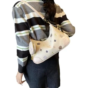 Niche-style Textured PU Commuting Bag for Women Zipper Closure Small Size