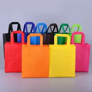Non Woven Bag Eco Friendly Laminated Polypropylene Tote Bag Foldable Carry Bag Patch Handle Custom Logo Printing Eco Friendly