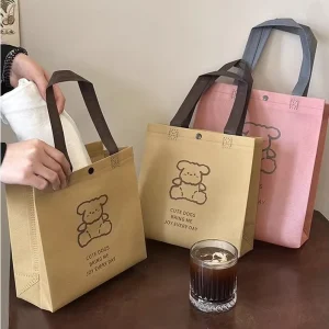 Non Woven Biodegradable Tote Bag Large Capacity Shopping Bag Custom Colors