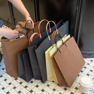 Non Woven Fabric Tote Bag Reusable Shopping Bag For Clothes Storage And Food Packaging