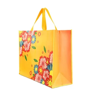 Non Woven Tote Bag PP Laminated Shopping Bag With Custom Logo Eco Laminated Non Woven Fabric Tote Bag