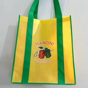 Nonwoven Eco Friendly Tote Bags Custom Printed Logo Long Handle Biodegradable Supermarket Exhibition Promotional Clothing