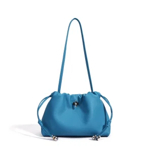 ODM OEM Custom Cloud Genuine Leather Women Crossbody Bag Korean Casual Soft Small Two Straps Shoulder Bag