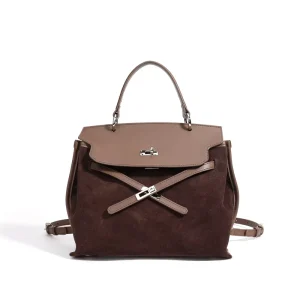 ODM OEM Factory Supplier Vintage Matte Leather Casual Fashion Simple Backpack Shoulder Bag Women’s Handbag