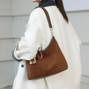 ODM&OEM Manufacturer Genuine Suede Leather Tote Bags and Women’s Shoulder Bags Single Zip Closure