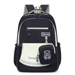 OEM Large Capacity Oxford Polyester Lightweight Fashionable Load-Reducing Spine-Protecting Backpack with Zipper Closure