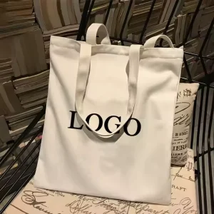 OEM Muslin Bag Custom Logo Printed Eco Friendly Recycled Reusable Blank Organic Calico Cotton Canvas Grocery Shopping Tote Bag