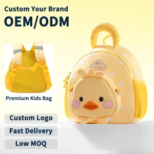OEM ODM Custom Logo Children Backpack 3 6 Years Old Boys Girls School Bag Factory Direct Cute Cartoon Animal Bag
