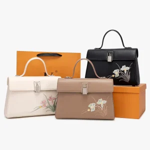 OEM ODM Low Moq Messenger Bag Vintage Ladies Crossbody Shoulder Bag Embroidery Tote Bag