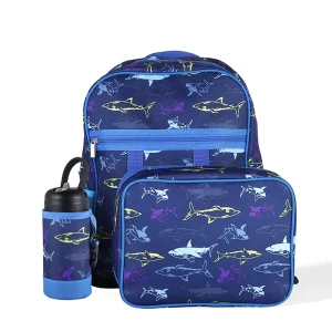 OEM Oxford Fashion Softback Unisex Animal Prints Water Resistant Polyester Lining Zipper Kids School Backpack Water Bottle