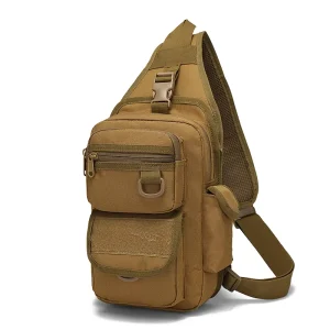 One shoulder Outdoor Lightweight Tactical Backpack Large Capacity Oxford Men’s Sports Chest Bag with Polyester Lining