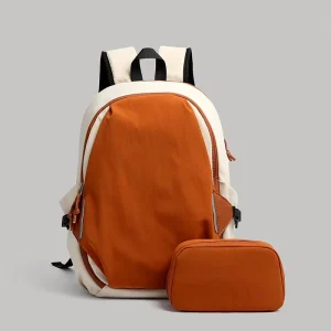 Outdoor Fashionable Contrasting Color Backpack Simple and Lightweight Large Capacity Backpack Young Casual Business Bag