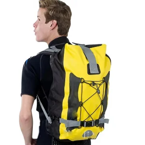 Outdoor Waterproof Backpack for River Trekking Cycling Travel Rafting Swimming Unisex 20L Microfiber Synthetic Leather