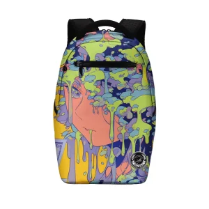 PVC Backpack Daypack Fashion Zipper Adjustable Straps Laptop Bag 20L Capacity Multiple Pockets