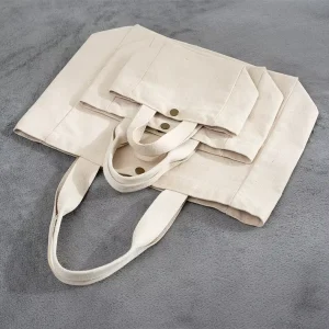 Plain Canvas Tote Bags Fabric Tote Bags with Custom Printed Logo Cotton Tote Bag Handle Shopping