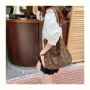 Plain Corduroy Tote Bag Reusable Natural Color Custom Logo Printed Grocery Yoga Daily Shopping Bag