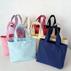 Plain Tote Bag Cotton Canvas Tote Bags With Custom Printed Logo for Shopping Personalized Tote Bag