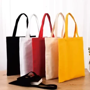 Plain Tote Bag Cotton Canvas Tote Bags with Custom Logo for Shopping Personalized Tote Bag with Handles