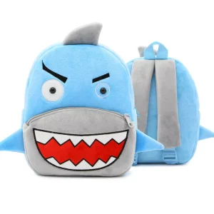 Plush Animal Backpack for Children Cartoon Double Shoulder Bag with Zipper Cute School Bag Gift