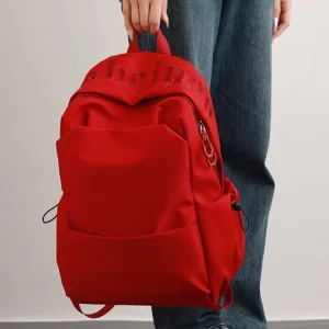 Polyester Nylon Unisex Junior Senior High School Large Capacity Curved Fashion Waterproof Lightweight Backpack