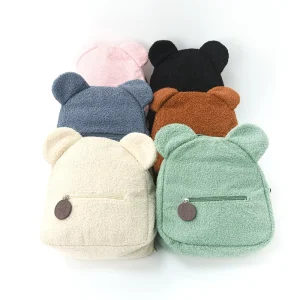 Popular Fashionable and Casual New Style Plush Little Bear Backpack with Ears Cartoon Children’s Student Backpack