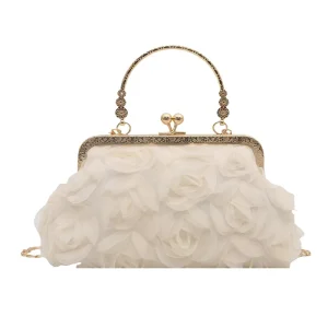 Popular clip chain bag women’s summer new texture portable casual bag simple shoulder messenger bag