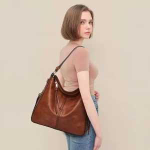 Portable Waterproof Custom Pu Leather Crossbody Hobo Tote Lady Hand Bags Shoulder Handbags for Women