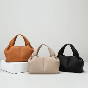 Premium Soft PU Leather Handbag for Women Minimalist Slouchy Hobo Bag Elegant Ladies Shoulder Crossbody Bag for Office Styling