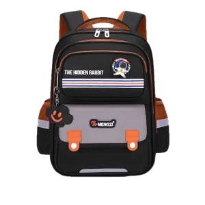 Primary School Backpack Grades 3 6 Large Capacity Polyester Schoolbag Waterproof Ultra Light Load Reducing Night Safety
