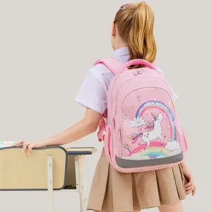 Printed Children’s Unicorn Schoolbags Lunch Bag Sets All Customizable Manufacturer Cartoon Backpack for Middle School Students