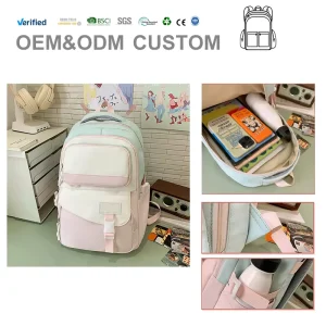 Printed Student Travel Backpack with Multiple Pockets for Campus and Outdoor Leisure Activities