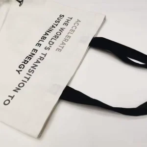 Printing Logo Canvas Tote Bag Print Plain Zipper Grocery Shopping Shoulder Ladies Fashion Cotton