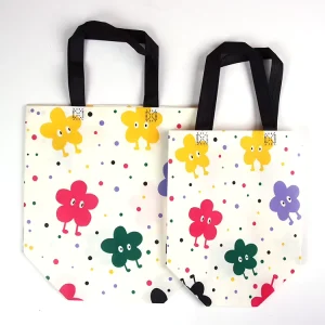 Promotion Colorful logo Printed Custom Size Non Woven Bags Shopping Bags with logo Printed Tote Bags