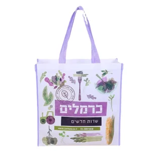 Promotional Custom Logo Printed Bag Durable Non Woven Laminated Machine Printed Hand Length Handle Reusable Shopper Carry Bag
